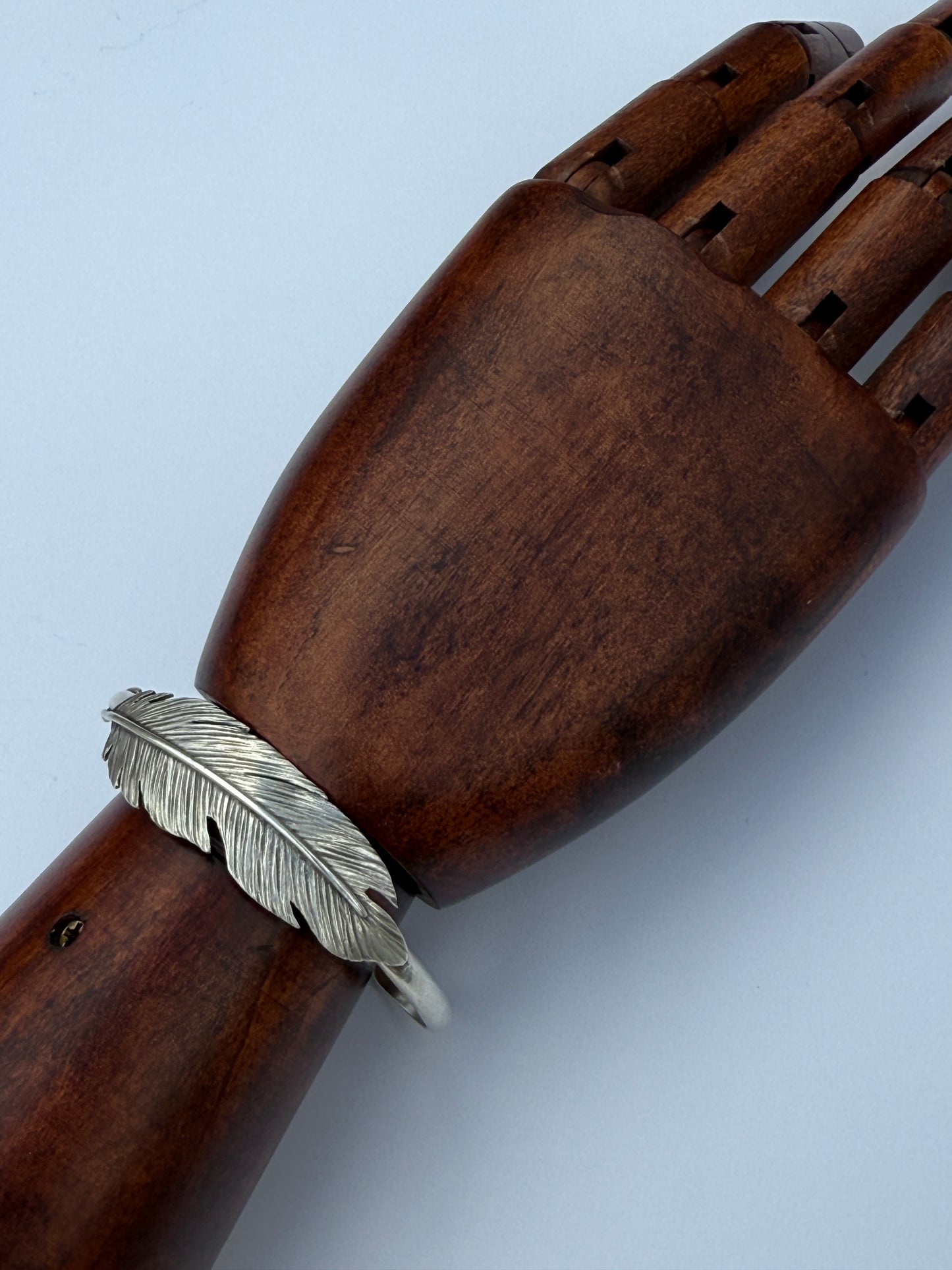 Winged Feather Cuff: Sterling Silver