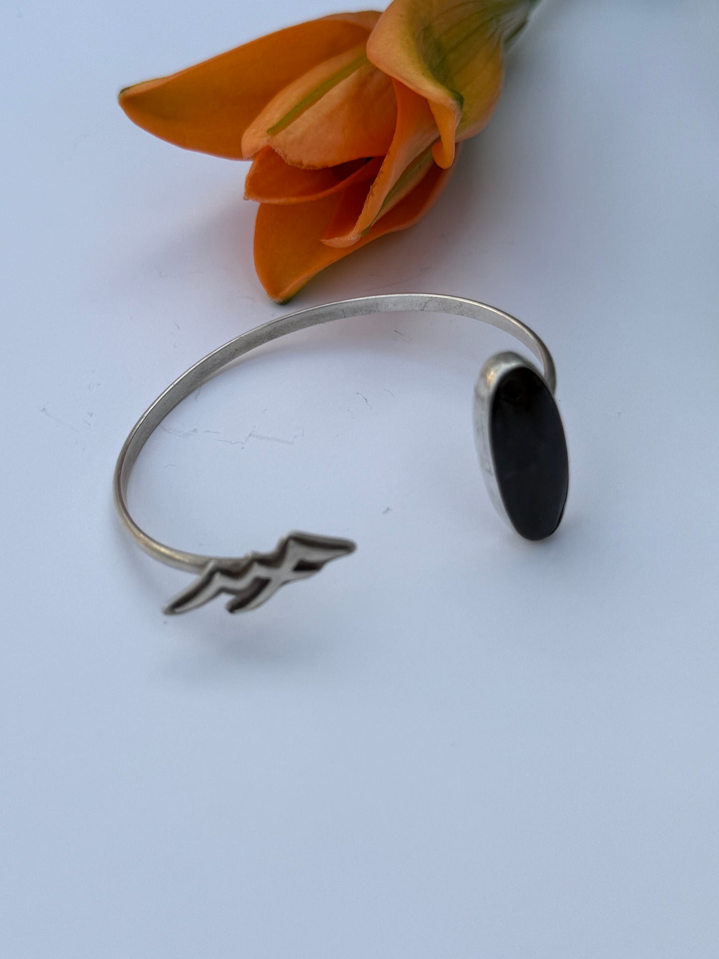 Summit Path Cuff: Sterling Silver & Wyoming Jade