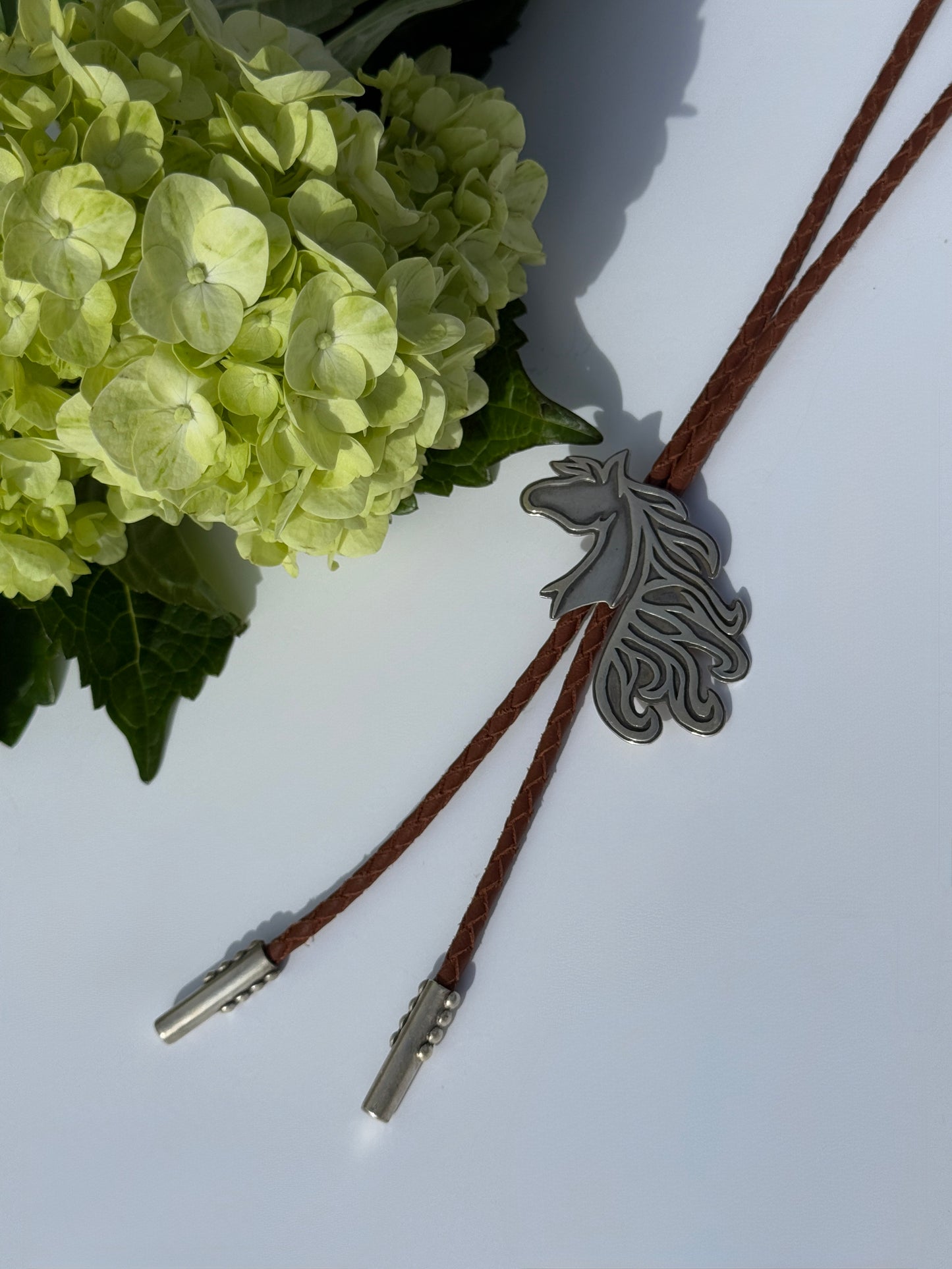 Spirit of the Plains Bolo Tie: Sterling Silver Horse