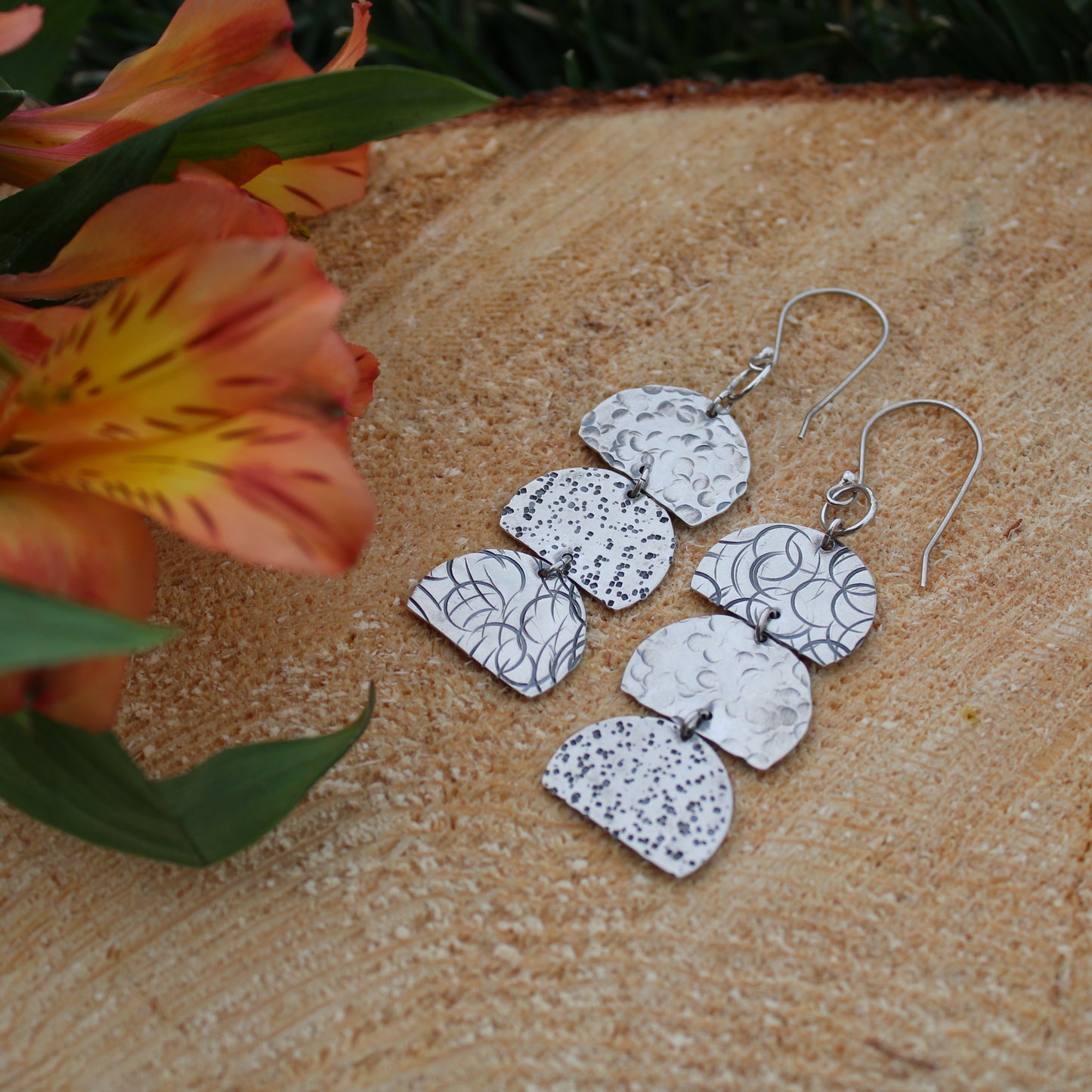 Stillness Drops Earrings: Sterling Silver