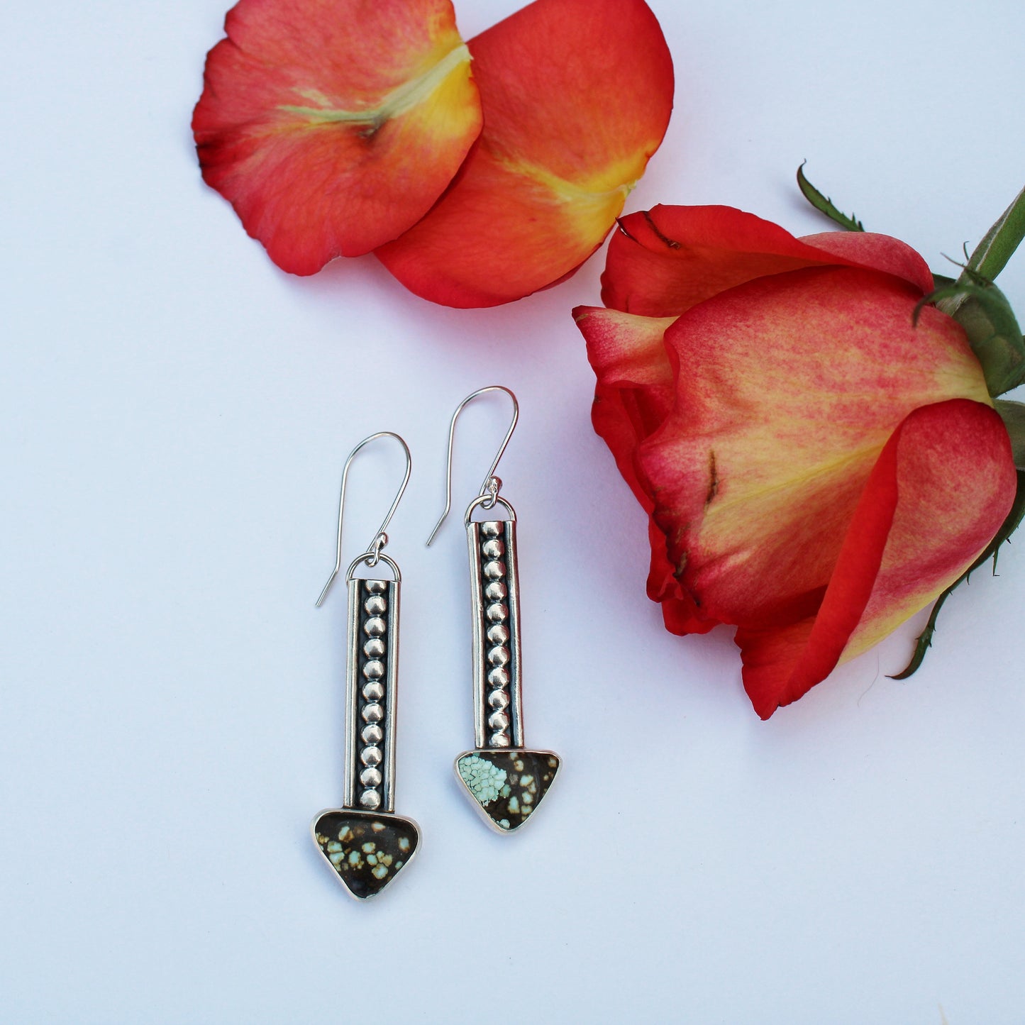 Sagebrush Sky Earrings - Sterling Silver & Blue Moon Turquoise