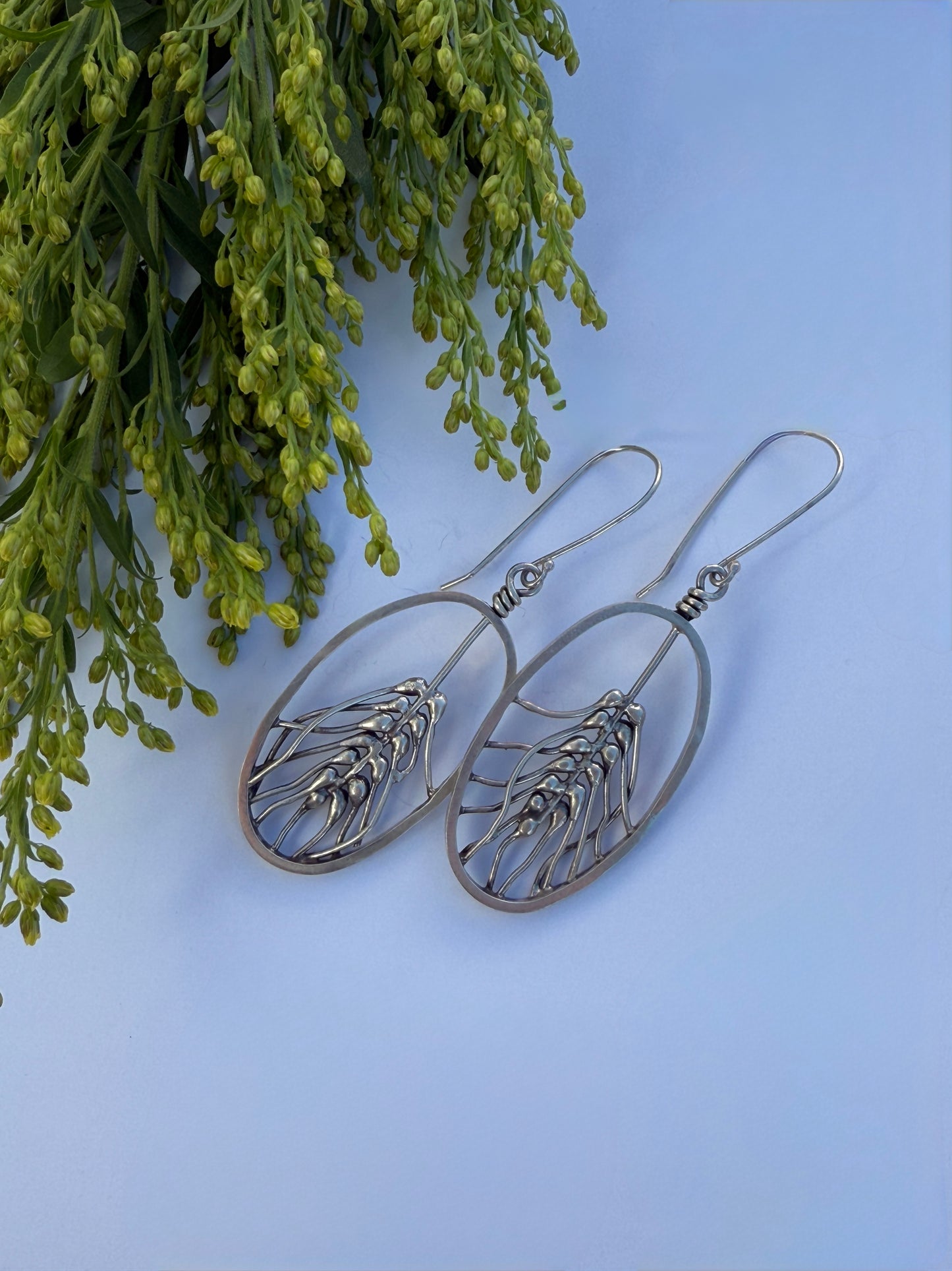 Harvest Moon Earrings: Sterling Silver