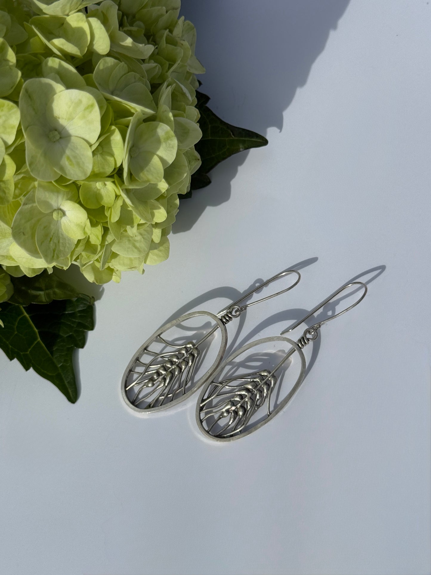Harvest Moon Earrings: Sterling Silver