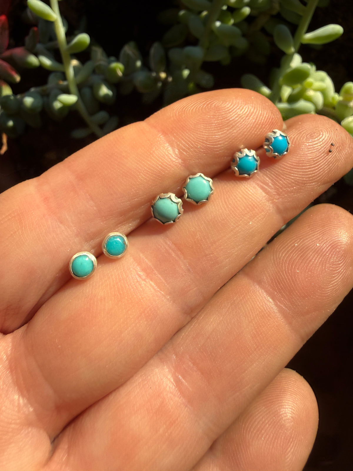 The Turquoise Edit - Sterling Silver Post Earrings