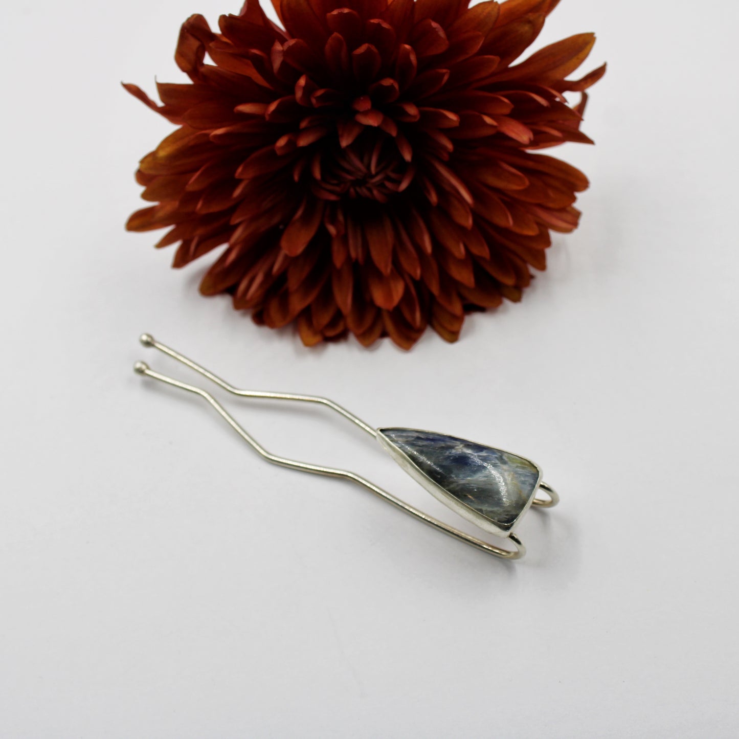 Stormsong Hair Fork: Sterling Silver & Pietersite