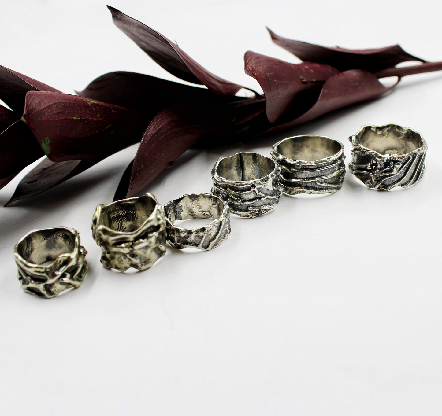 Earthsong Rings: Sterling Silver Fused Rings