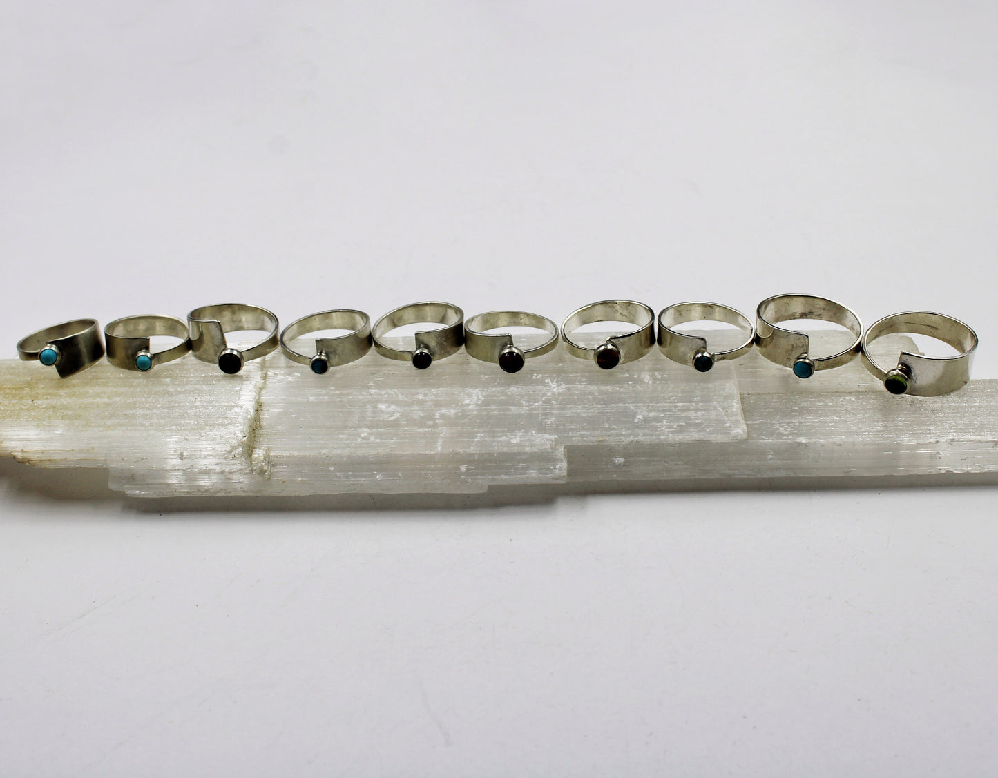 Tranquil Harmony Ring: Sterling Silver with Stone Accents