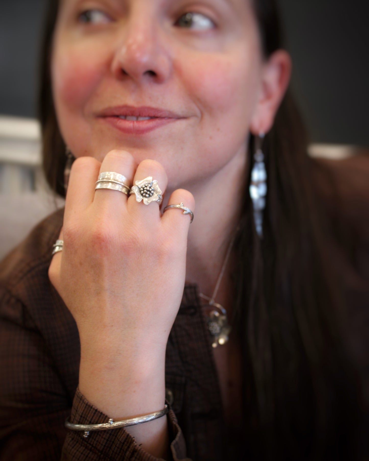 Resilience Rings: Sterling Silver Branches