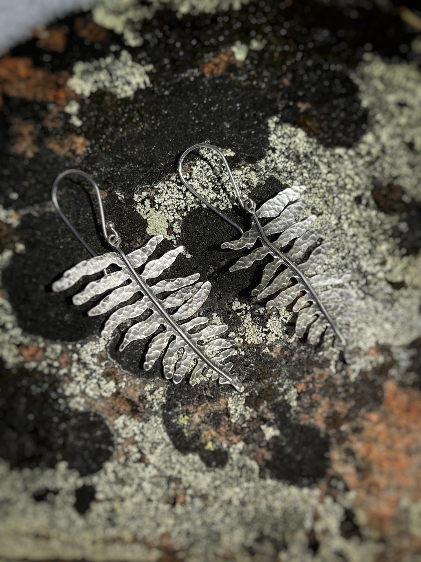 Forest Frond: Sterling Silver Sword Fern Earrings