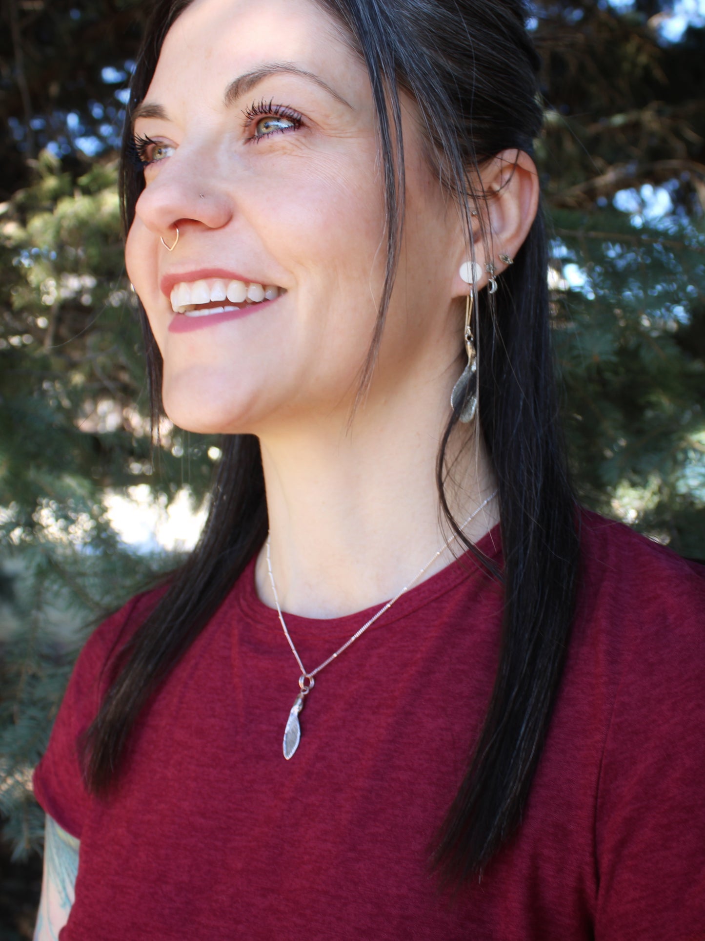 Flight of Spring Earrings: Sterling Silver Maple Samaras
