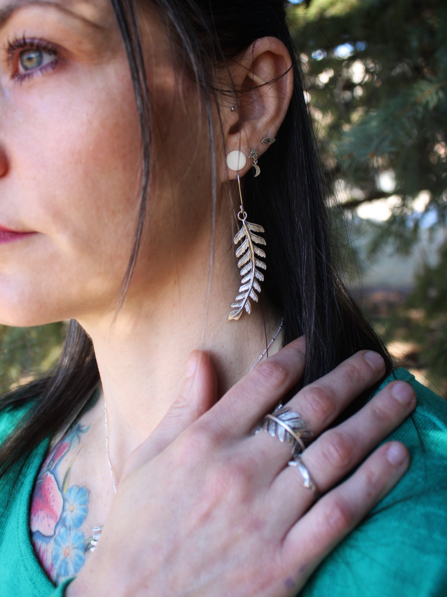 Grace Rings: Sterling Silver Maidenhair Ferns