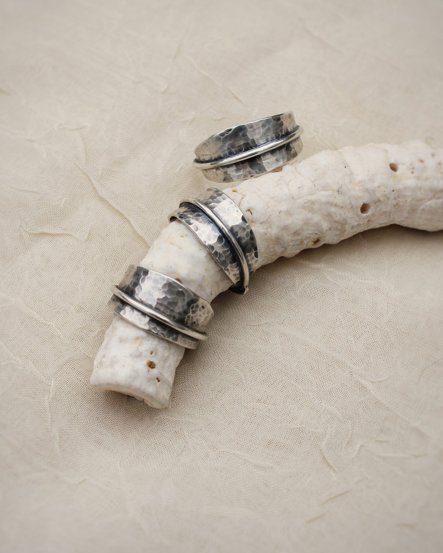 Harmony Leaf Rings: Sterling Silver Willow Leaves