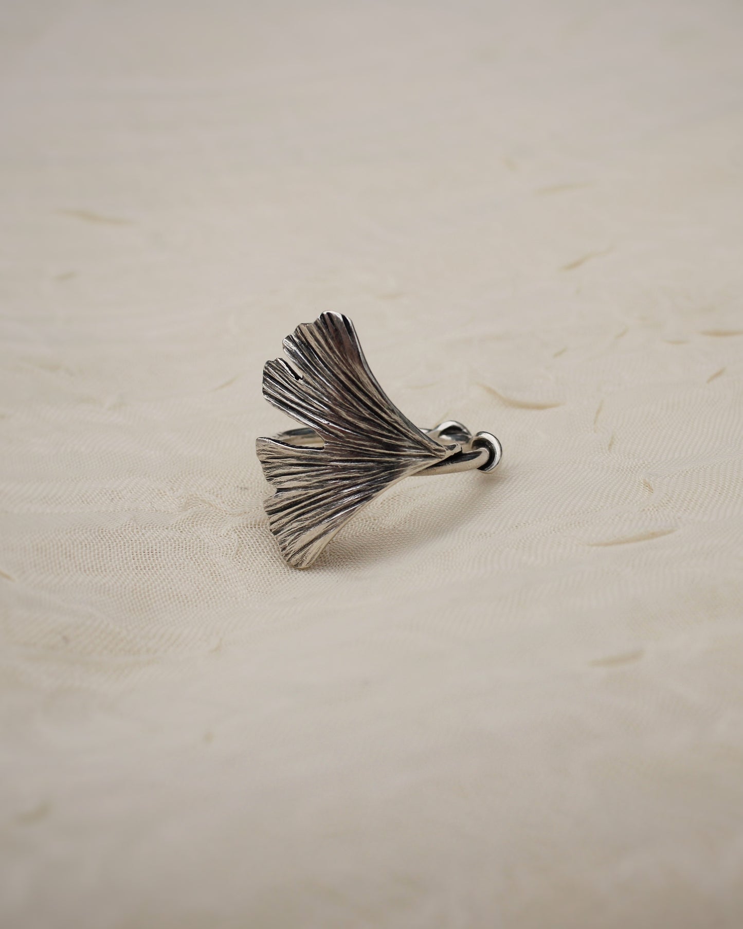 Wisdom Rings: Sterling Silver Gingko Leaves