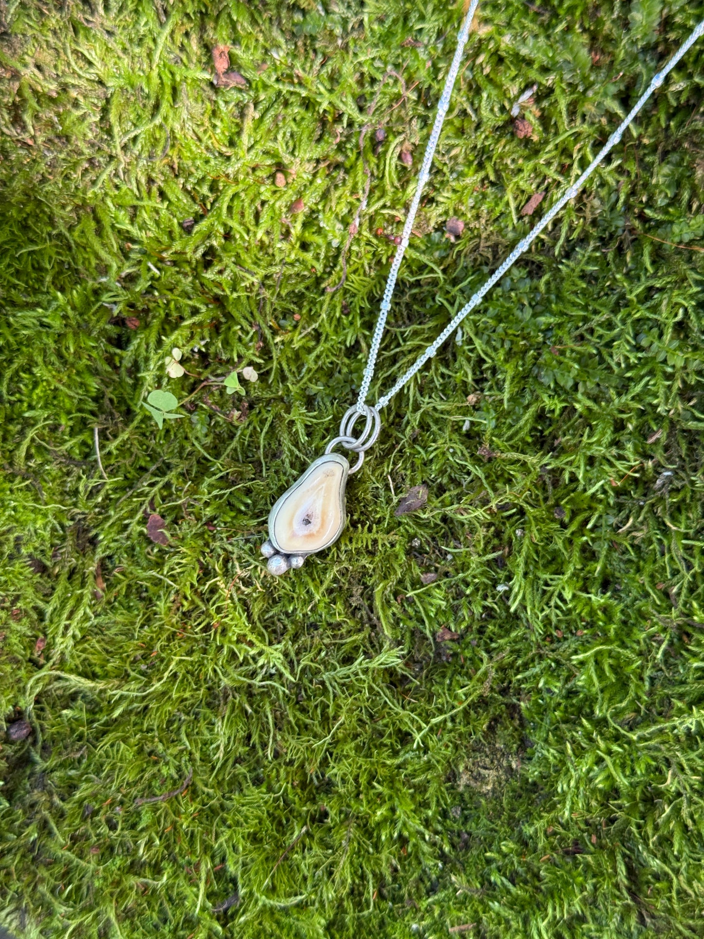 Wild Spirit Ivory Necklace: Sterling Silver & Elk Ivory Pendant