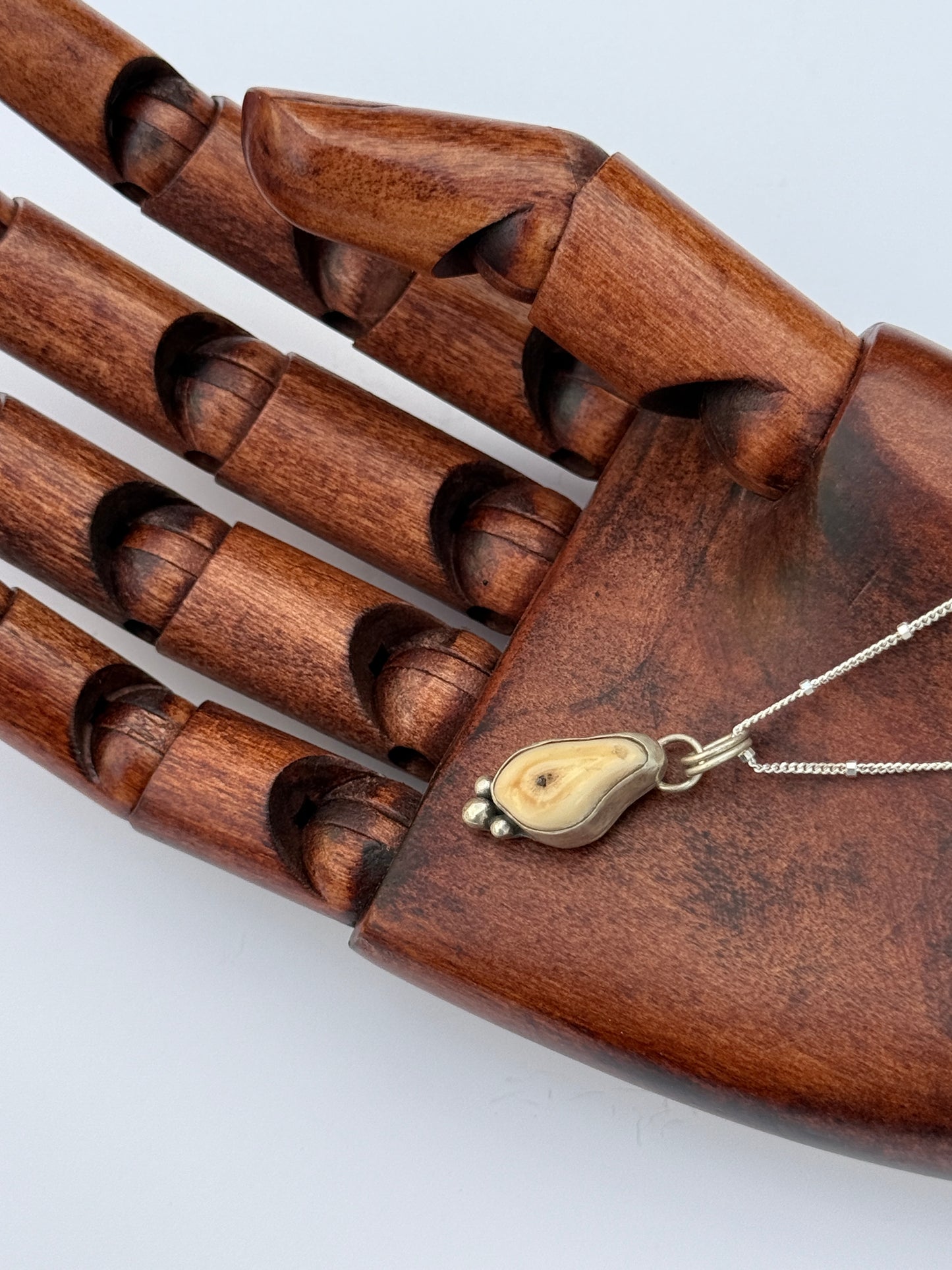 Wild Spirit Ivory Necklace: Sterling Silver & Elk Ivory Pendant