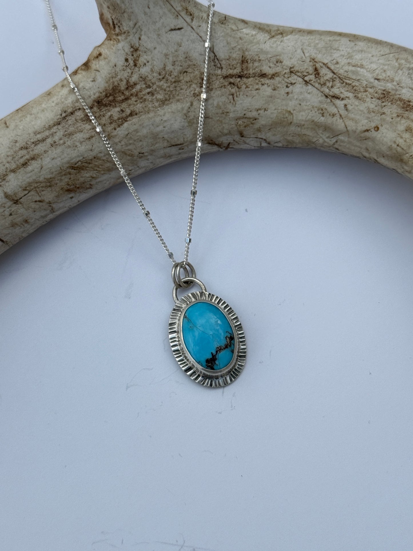 Havasu Sky Pendant: Sterling Silver & Havasu Blue Turquoise