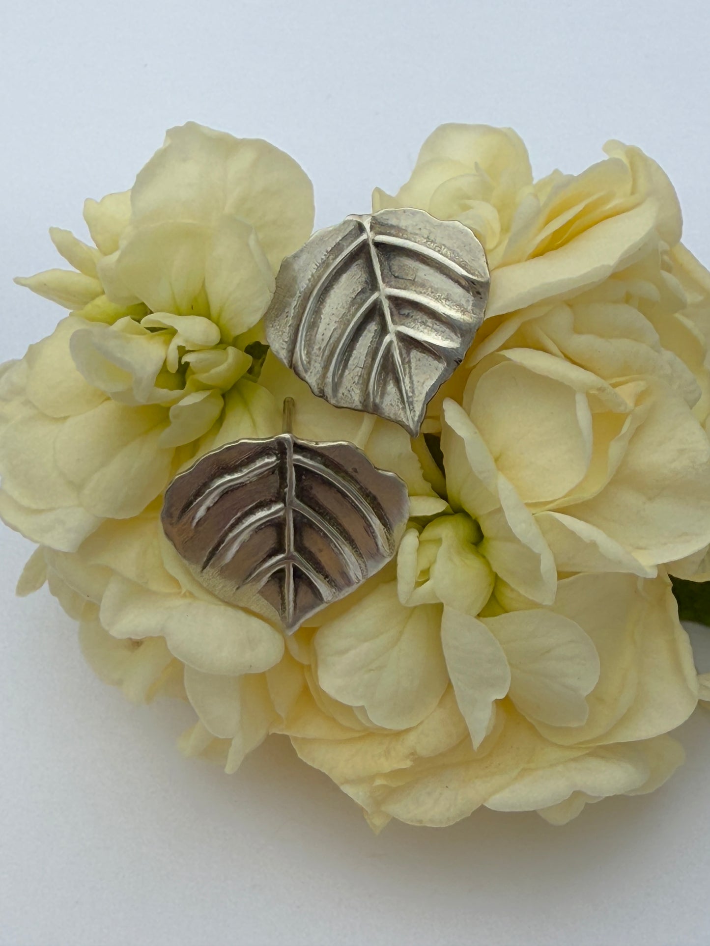 Aspen Breeze Post Earrings: Sterling Silver Aspen Leaves