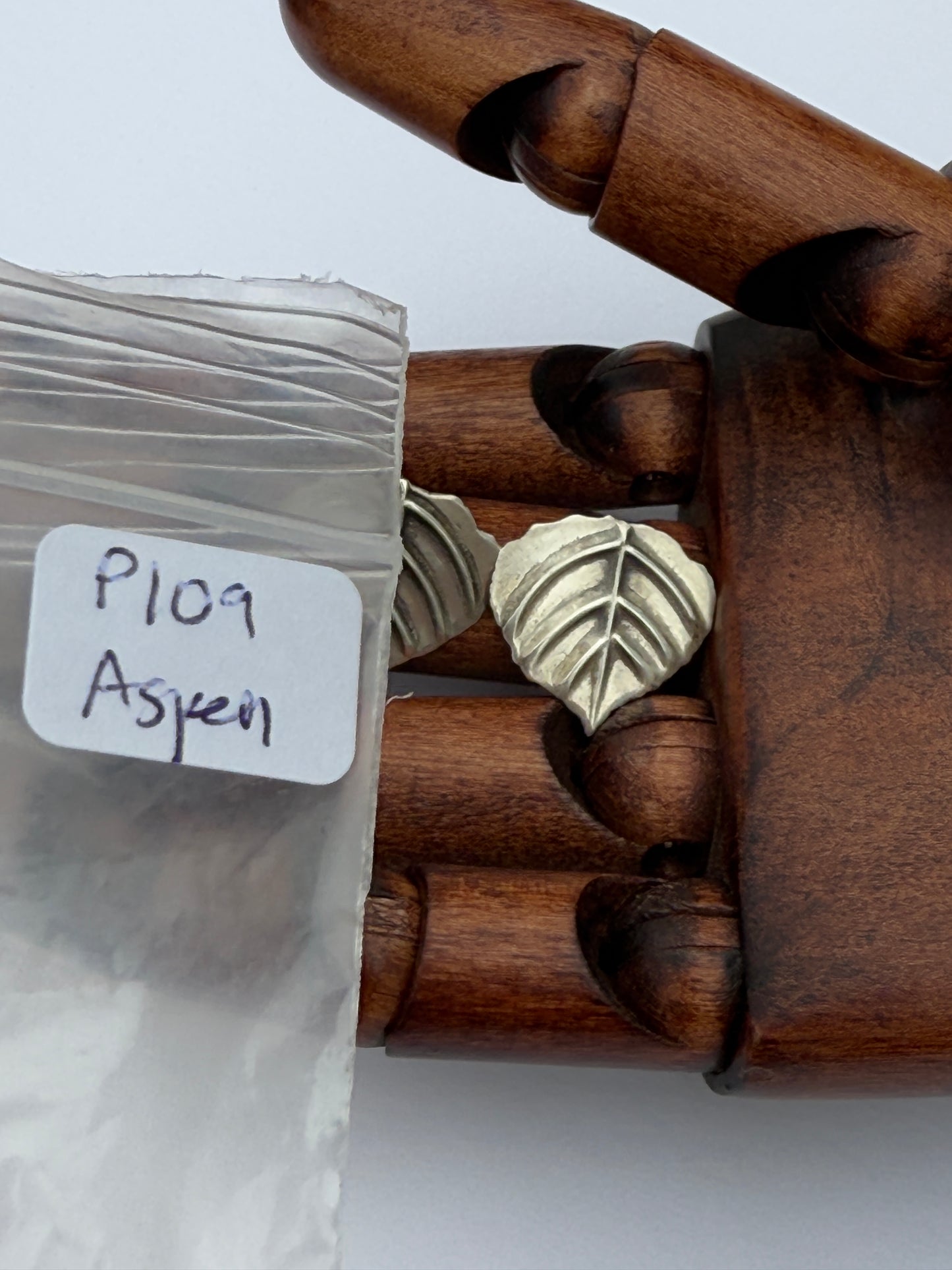 Aspen Breeze Post Earrings: Sterling Silver Aspen Leaves