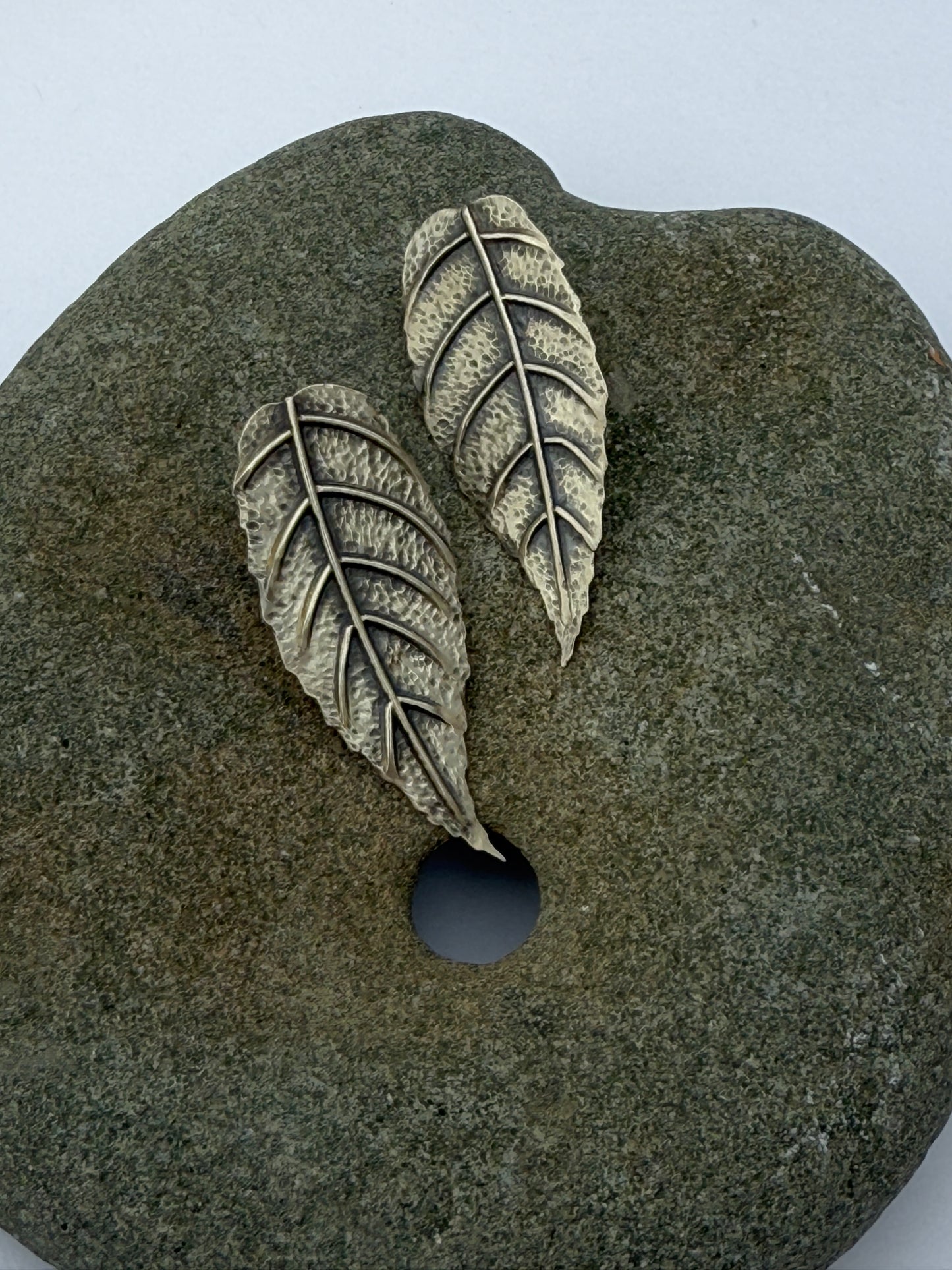 Silver Birch Post Earrings - Sterling Silver Birch Leaves