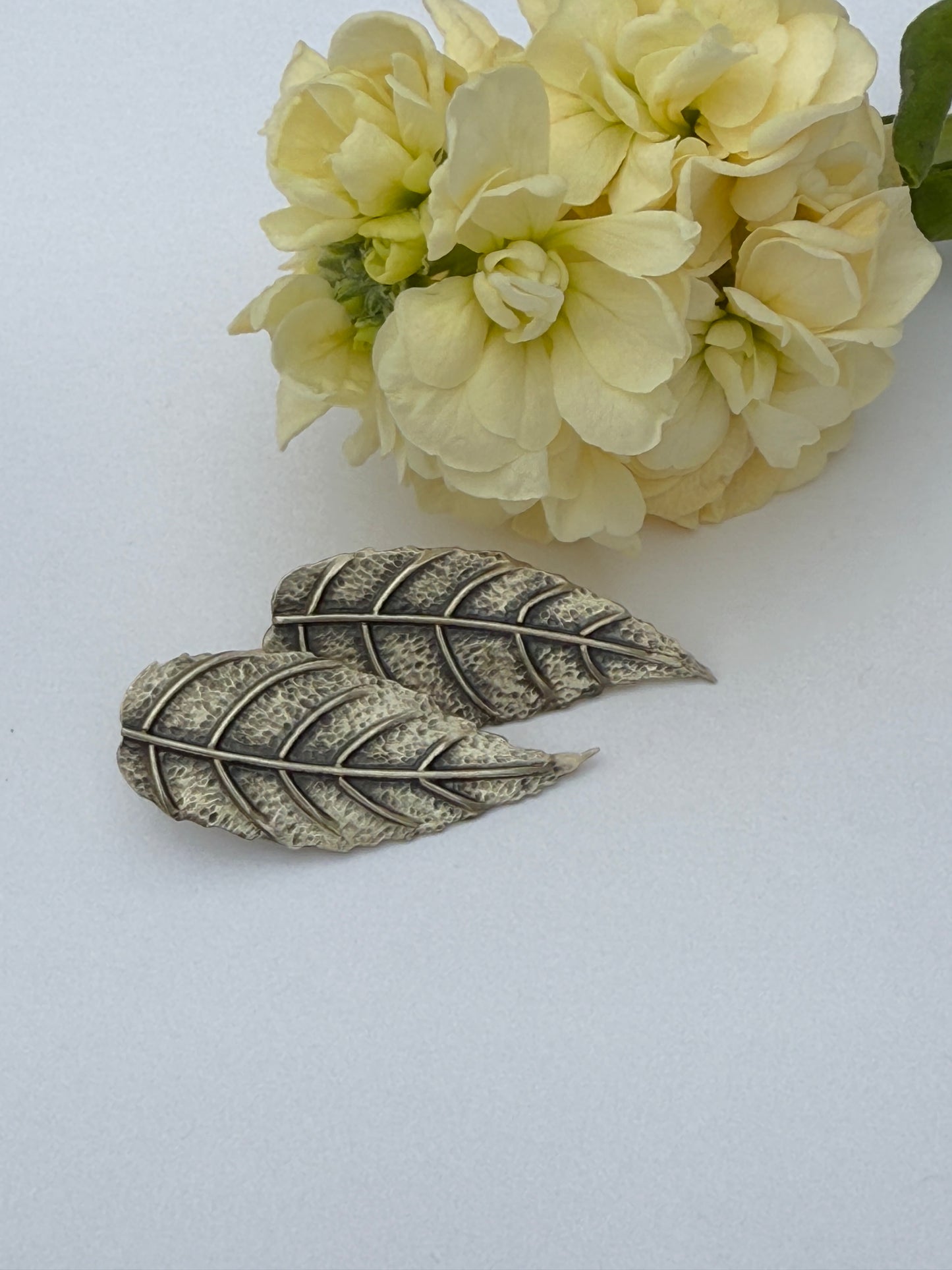 Silver Birch Post Earrings - Sterling Silver Birch Leaves