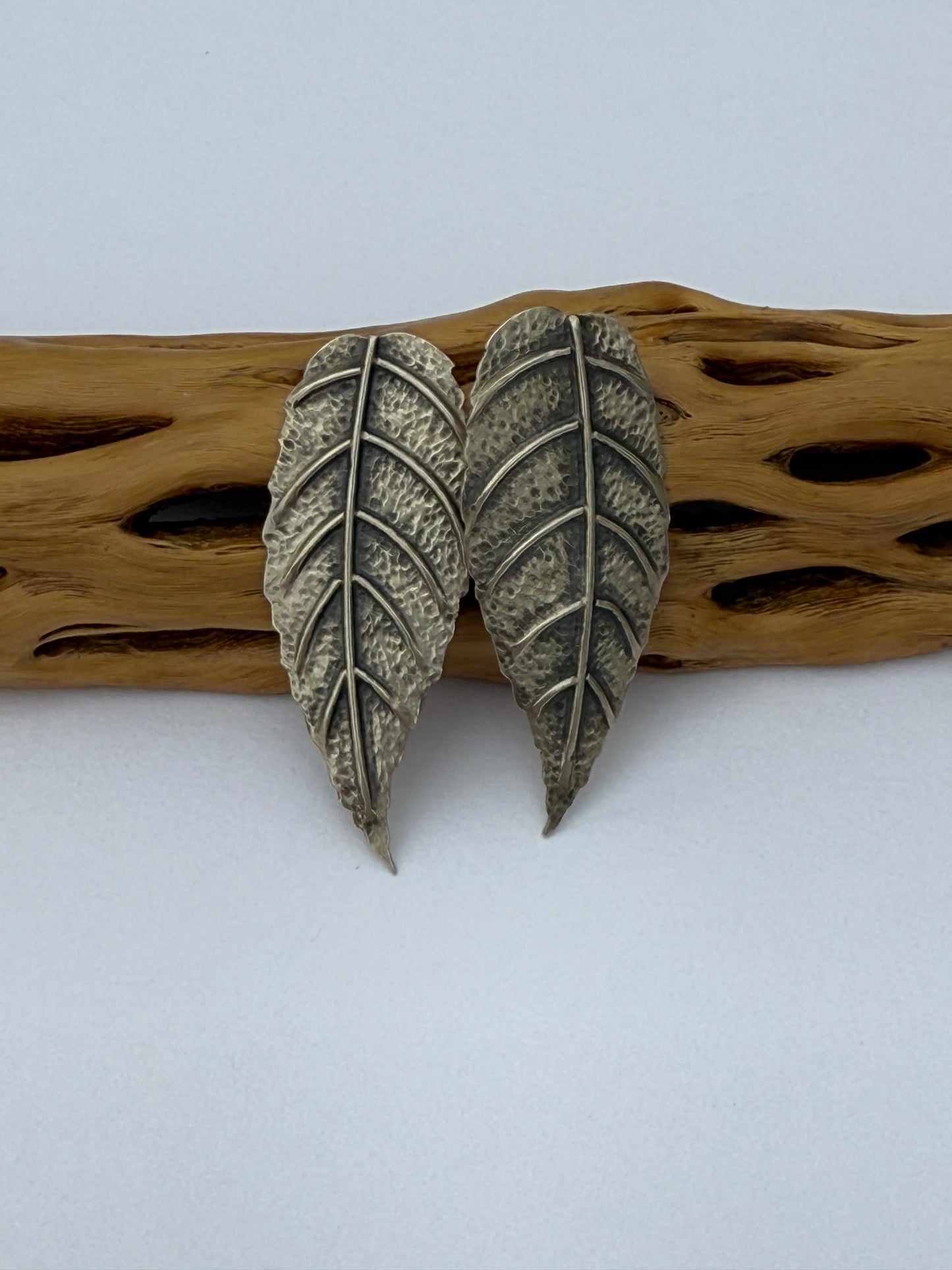 Silver Birch Post Earrings - Sterling Silver Birch Leaves