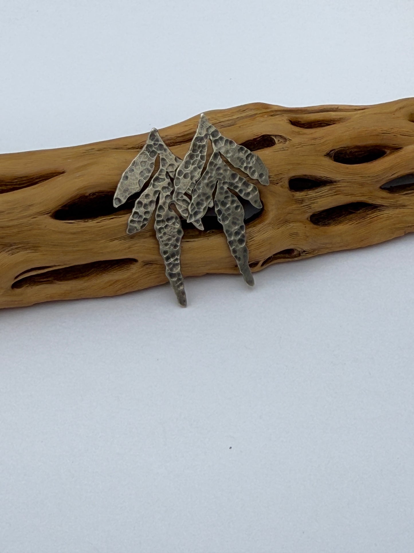 Wildwood Post Earrings: Sterling Silver Staghorn Ferns