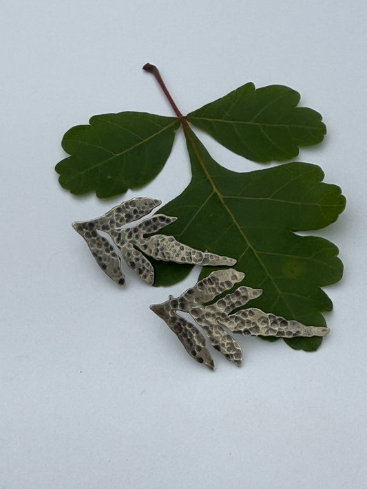 Wildwood Post Earrings: Sterling Silver Staghorn Ferns