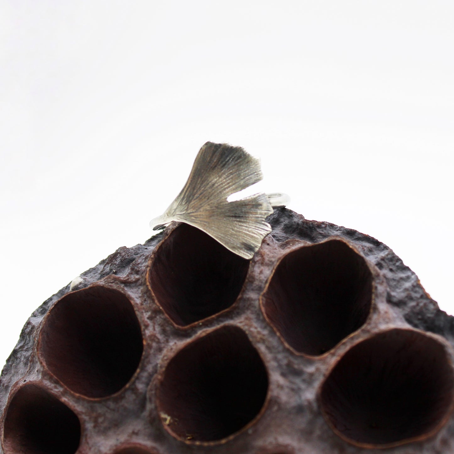 Gingko Breeze Rings: Sterling Silver Gingko Leaves