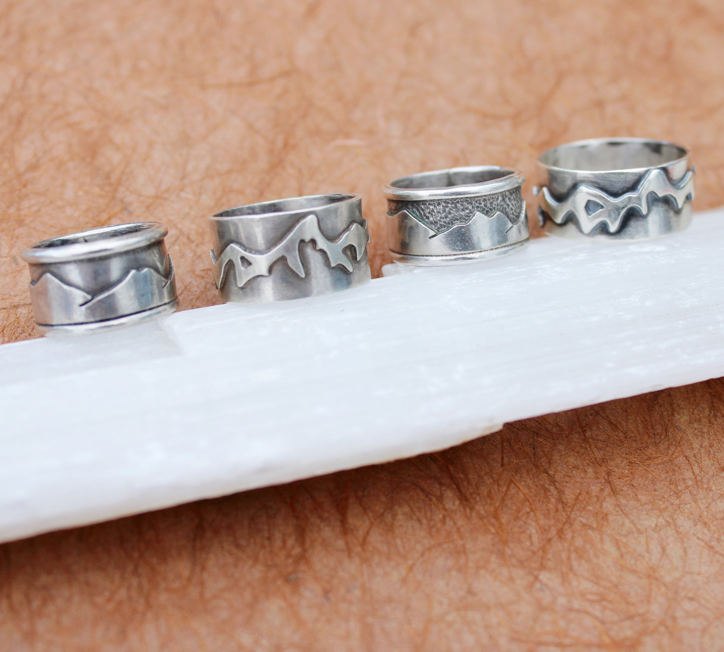 Everlasting Peaks Rings: Sterling Silver Mountains