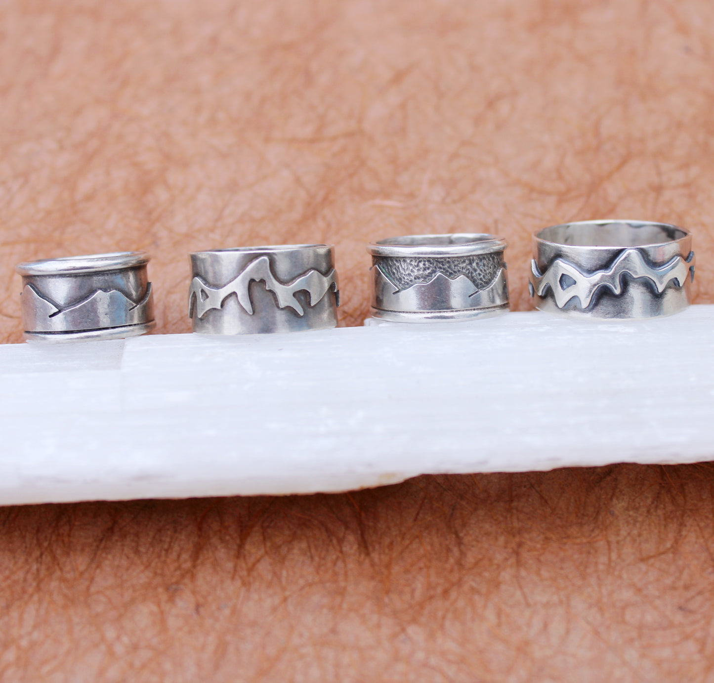 Everlasting Peaks Rings: Sterling Silver Mountains