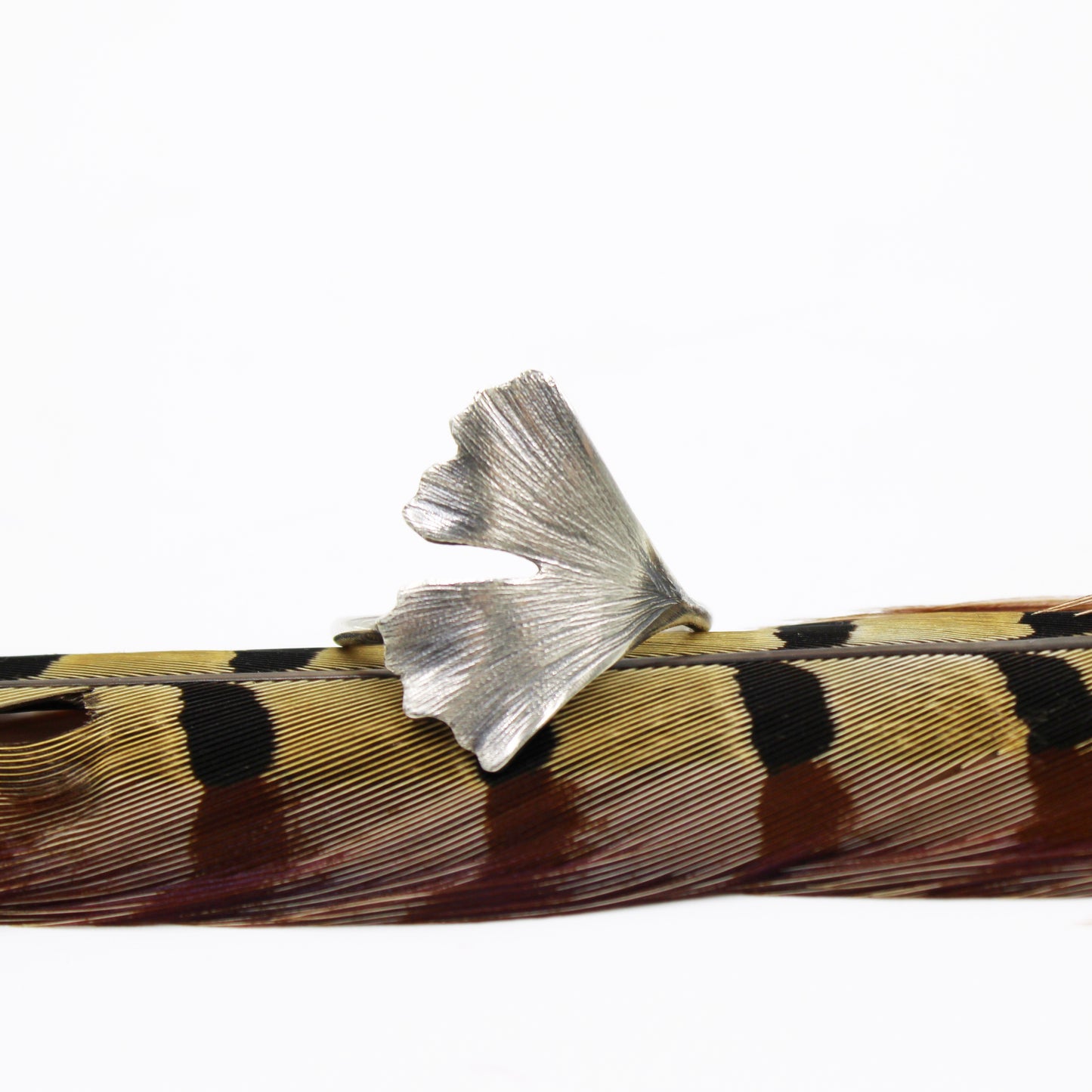 Gingko Breeze Rings: Sterling Silver Gingko Leaves