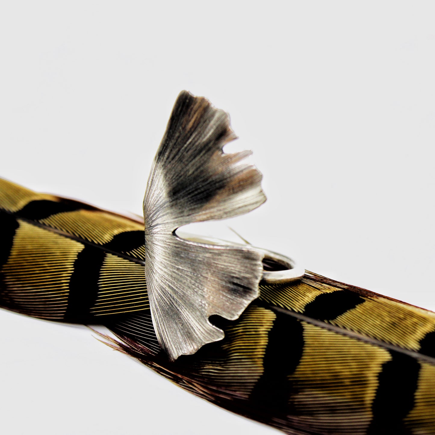 Gingko Grove Rings: Sterling Silver Gingko Leaves