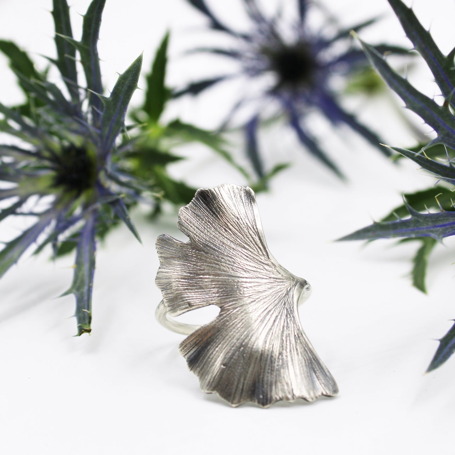 Gingko Grove Rings: Sterling Silver Gingko Leaves