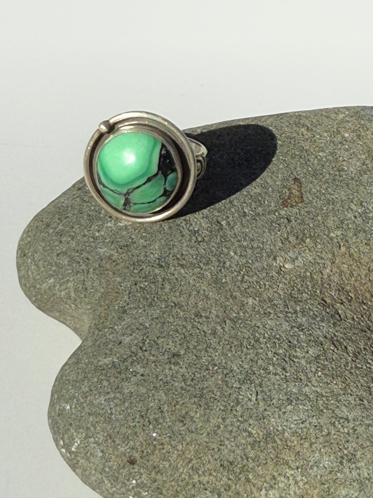 Desert Awakenings Ring: Sterling Silver & Desert Oasis Variscite - size 7