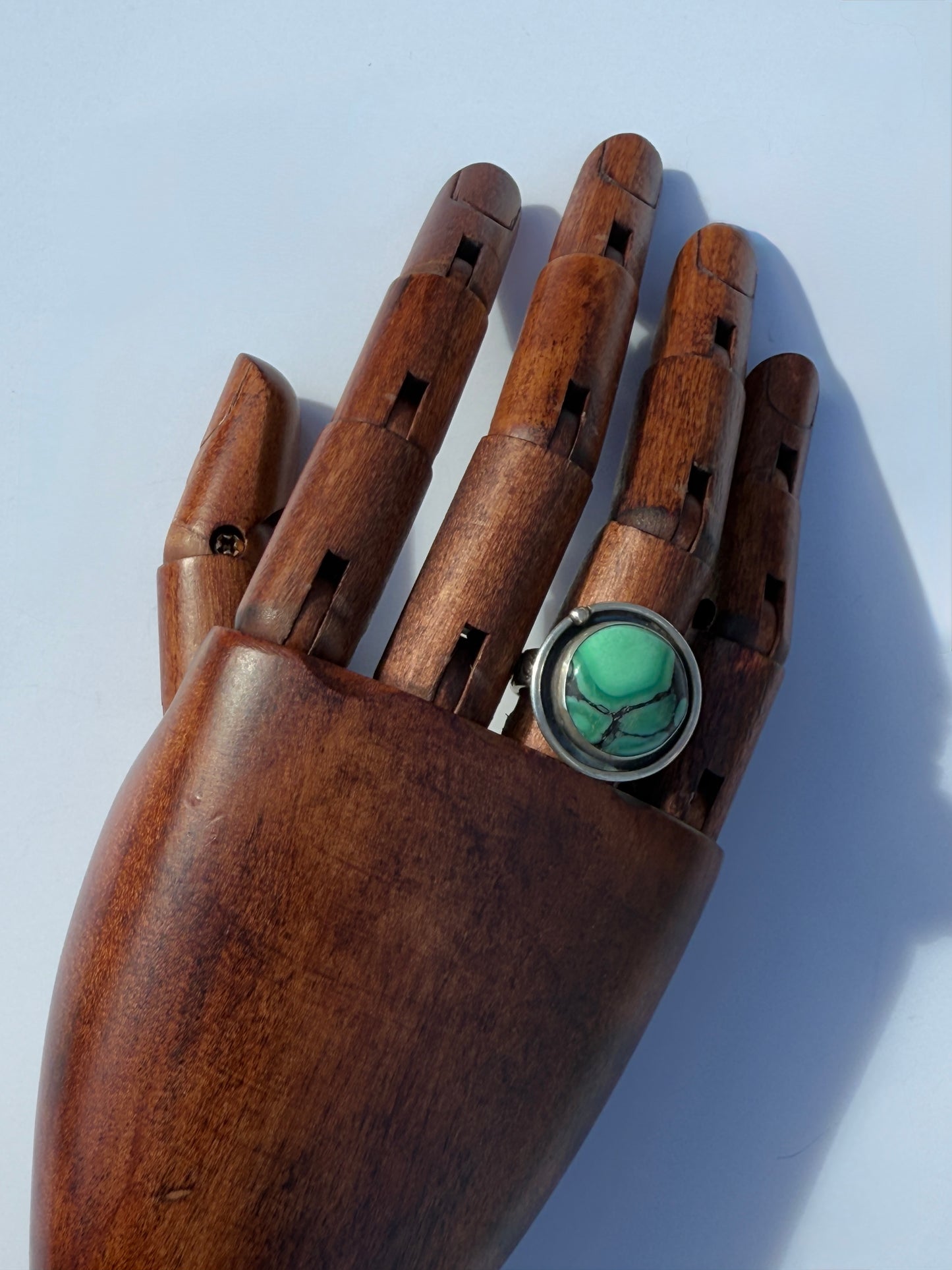 Desert Awakenings Ring: Sterling Silver & Desert Oasis Variscite - size 7