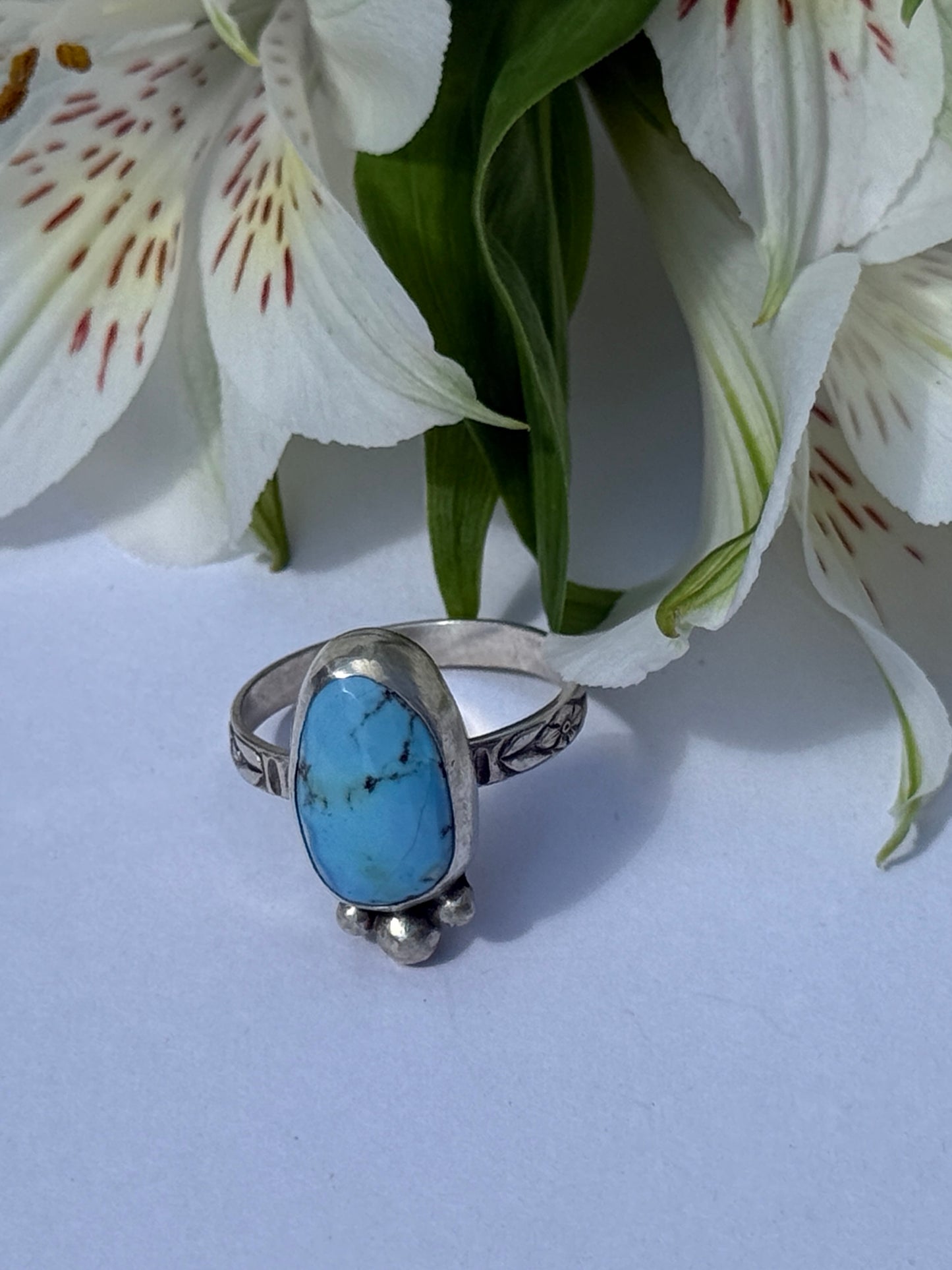 Morning Range Ring: Sterling Silver & Golden Hills Ring - size 7
