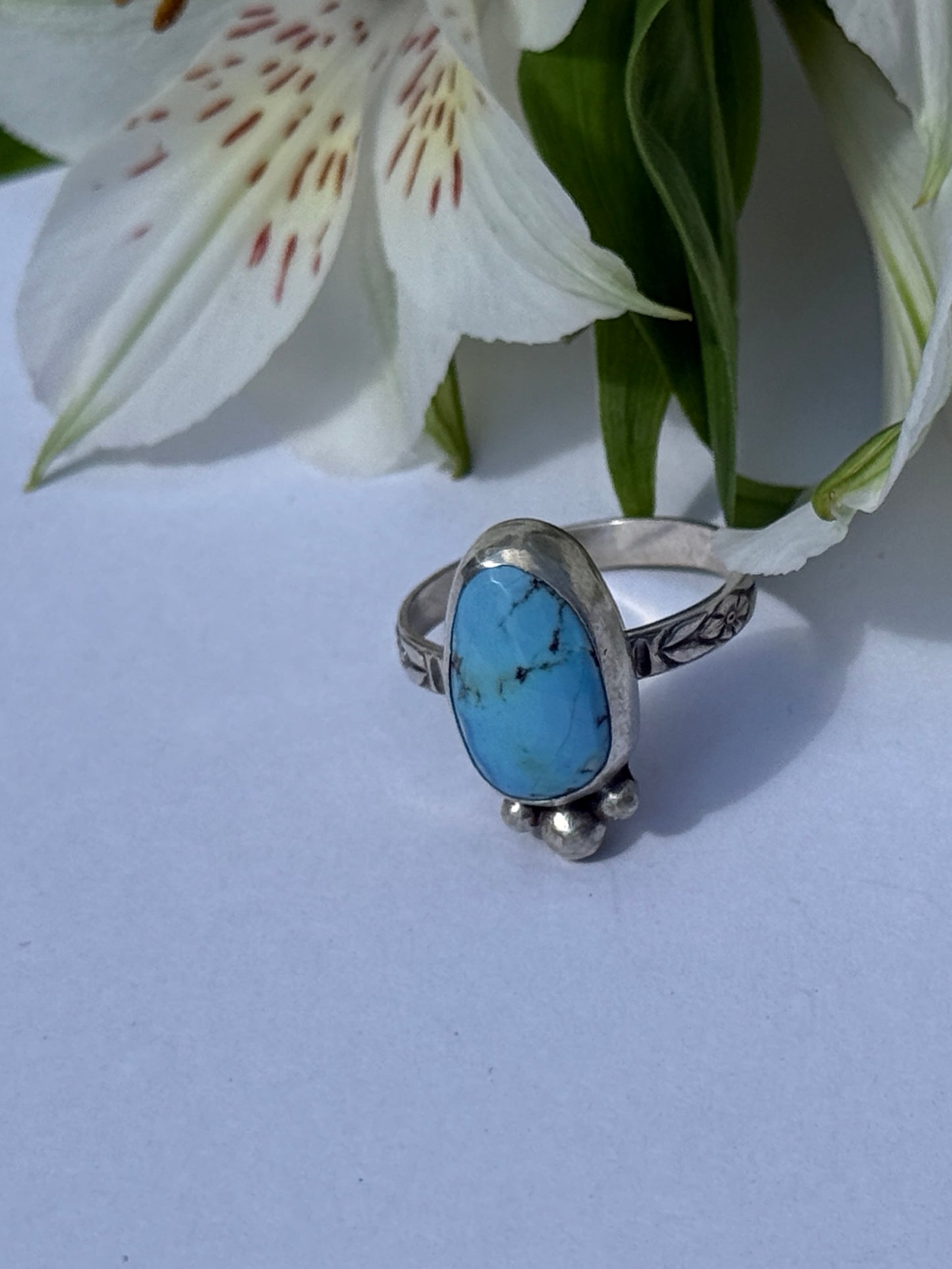 Morning Range Ring: Sterling Silver & Golden Hills Ring - size 7