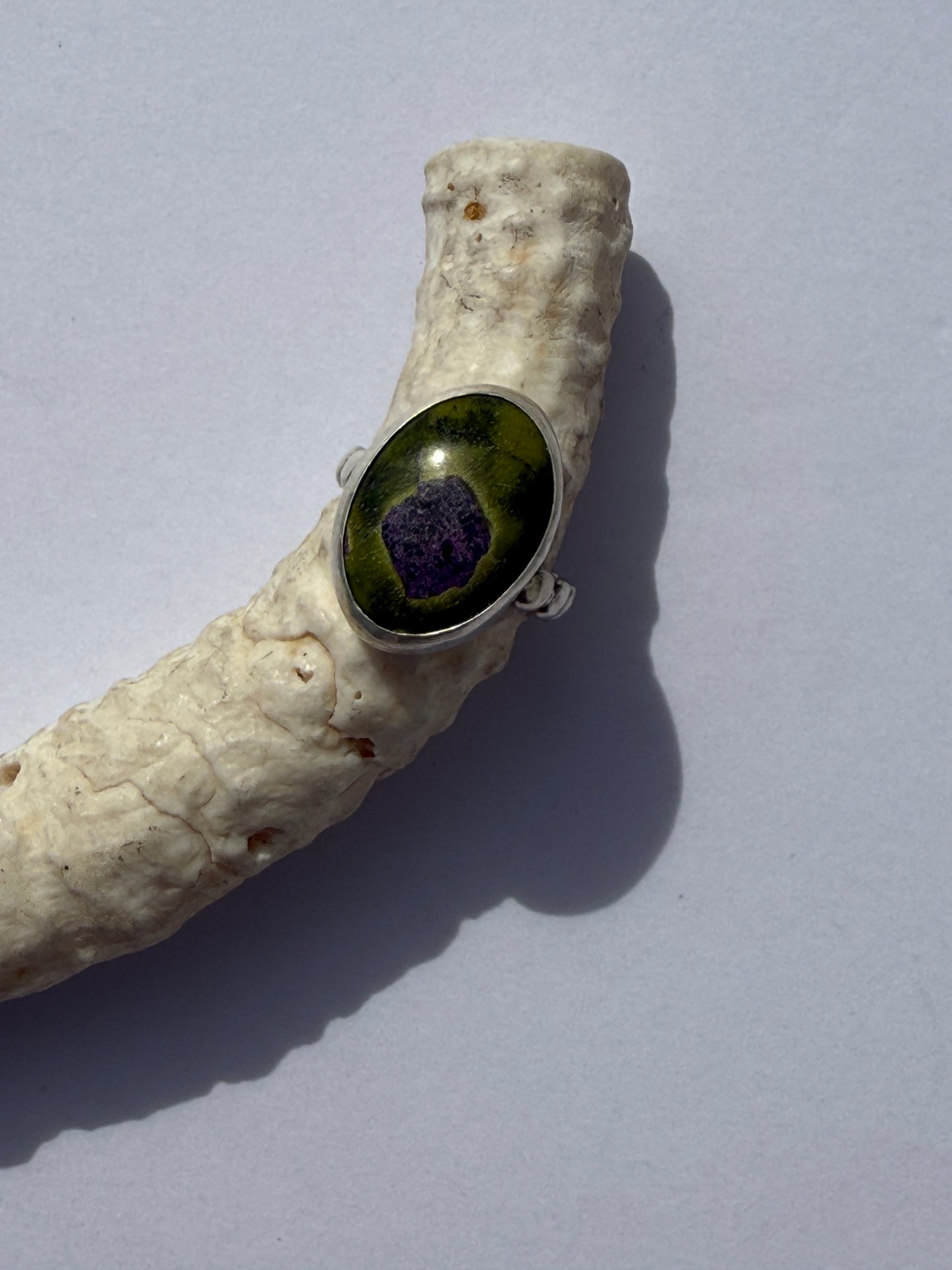 Moss + Heather Ring - Atlantasite - size 6.5