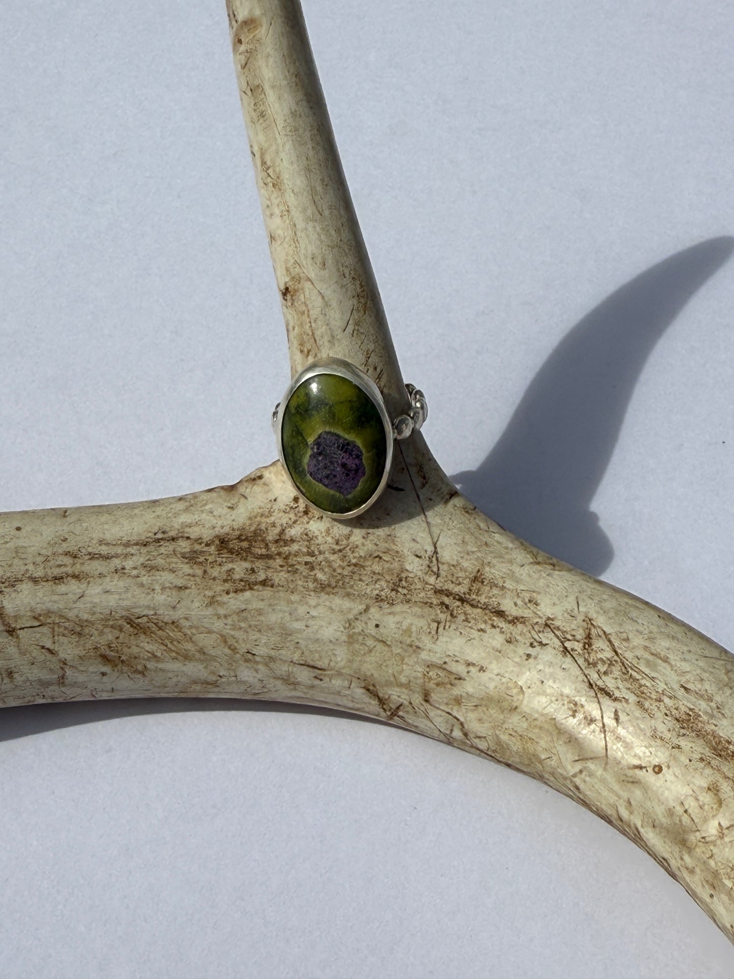 Moss + Heather Ring - Atlantasite - size 6.5