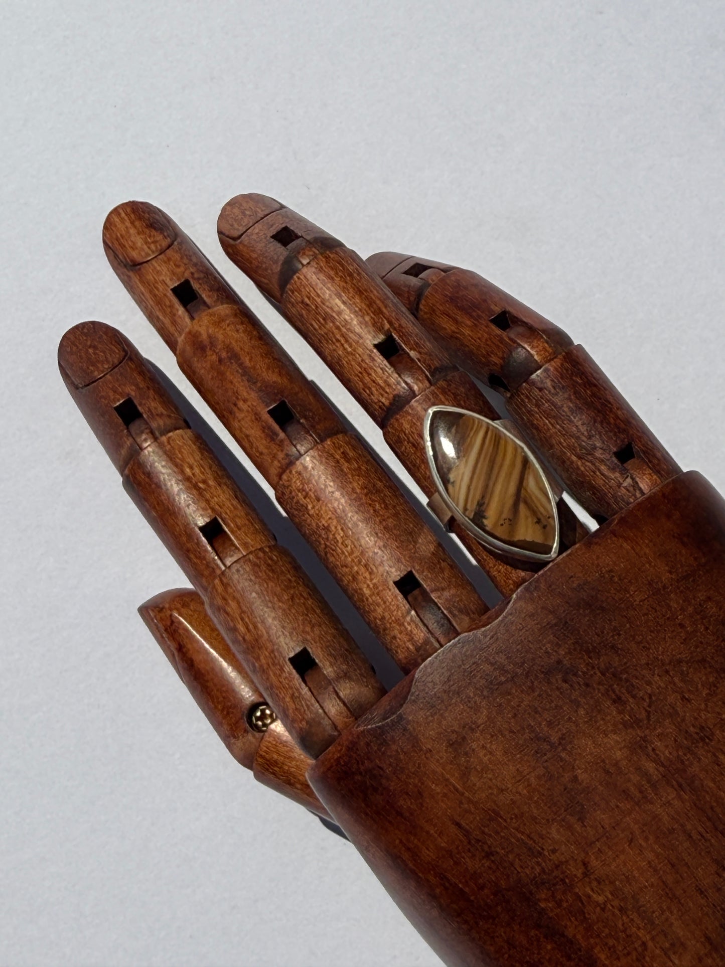 Wanderlust Trail Ring - Sterling Silver & Picture Jasper - size 5.25