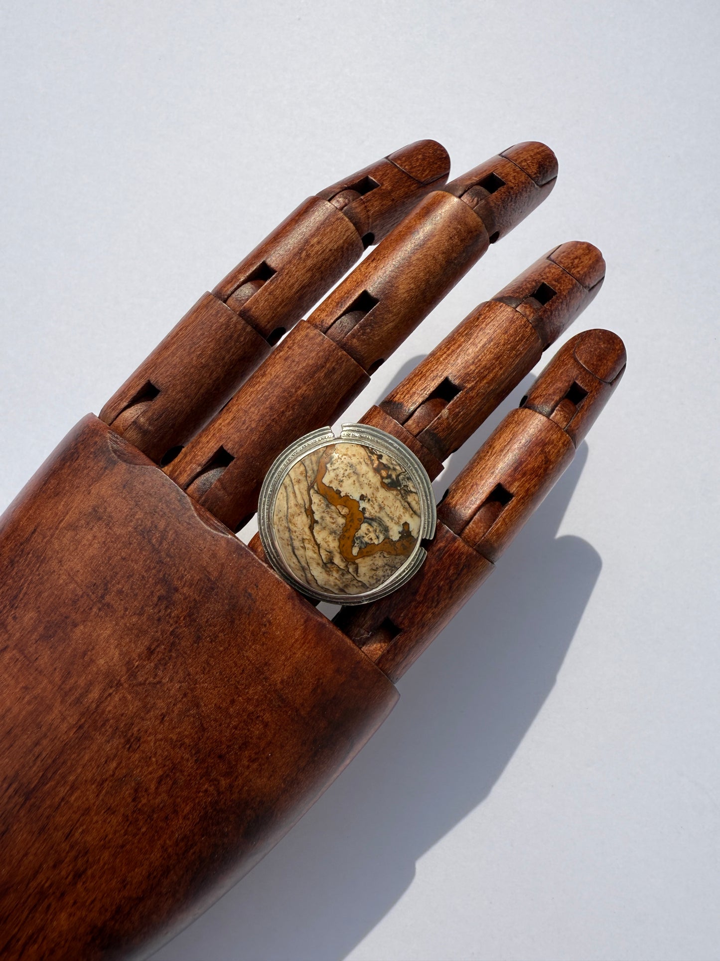 Sanctuary Ring - Sterling Silver & Picture Jasper - size 7