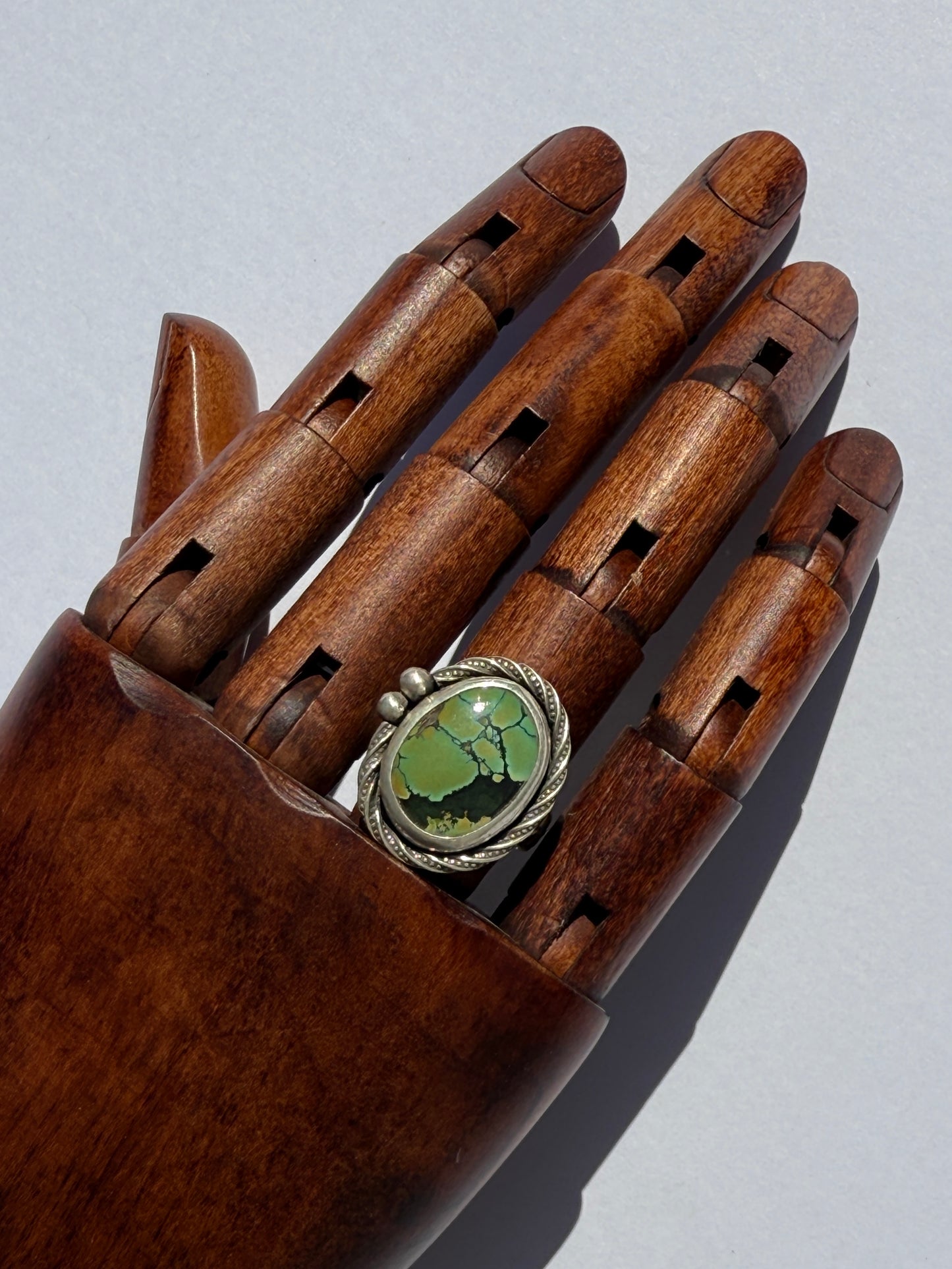 Tranquil Waters Ring - Sterling Silver & Hubei Turquoise - size 5.25