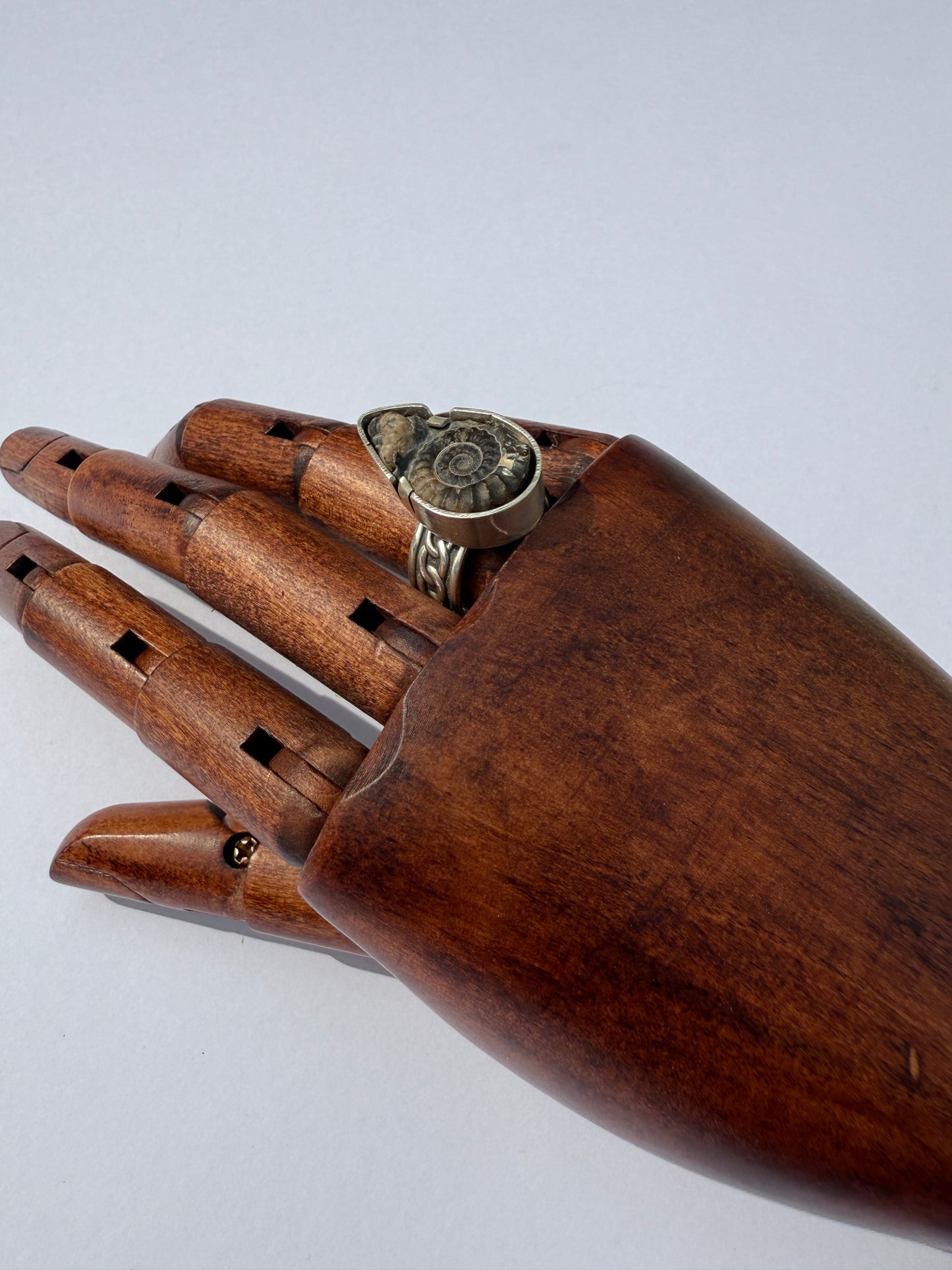The Rooted Ring: Sterling Silver & Raw Marston Marble - size 8.25