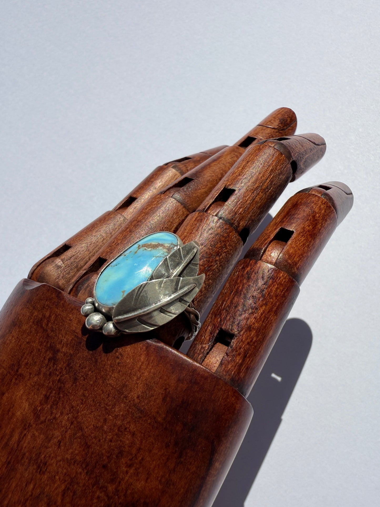 Lavender Skies Ring: Sterling Silver & Golden Hills Turquoise - size 7