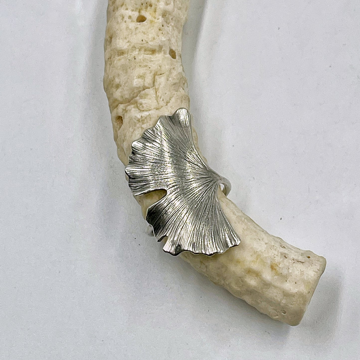 Gingko Grove Rings: Sterling Silver Gingko Leaves
