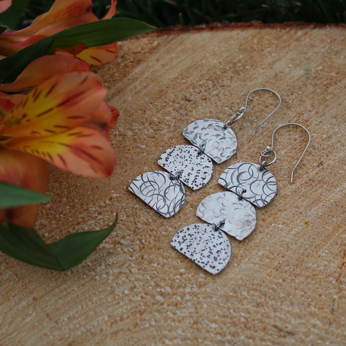 Stillness Drops Earrings: Sterling Silver