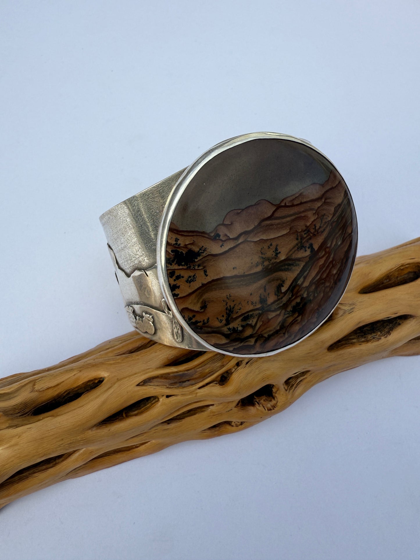 Desert Sanctuary Cuff: Sterling Silver & Biggs Picture Jasper