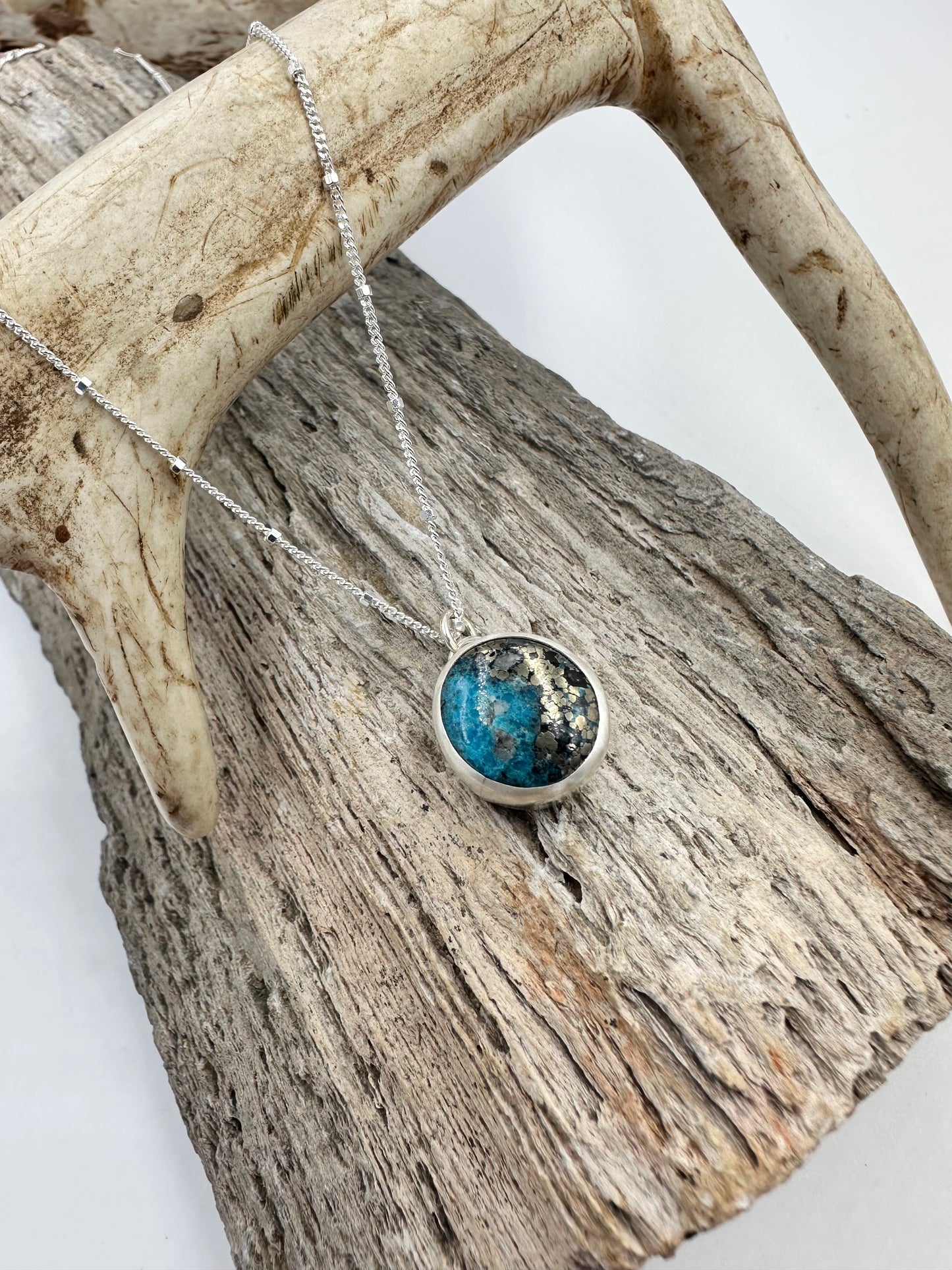 The Clear Sky Passage Necklace: Persian Blue & Sterling Silver