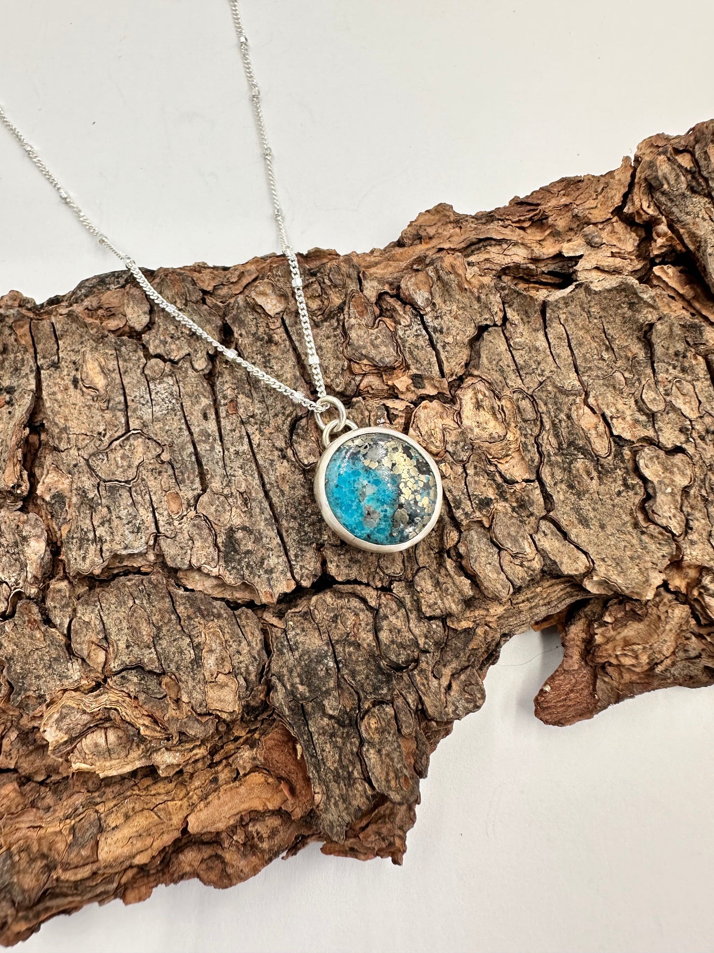 The Clear Sky Passage Necklace: Persian Blue & Sterling Silver