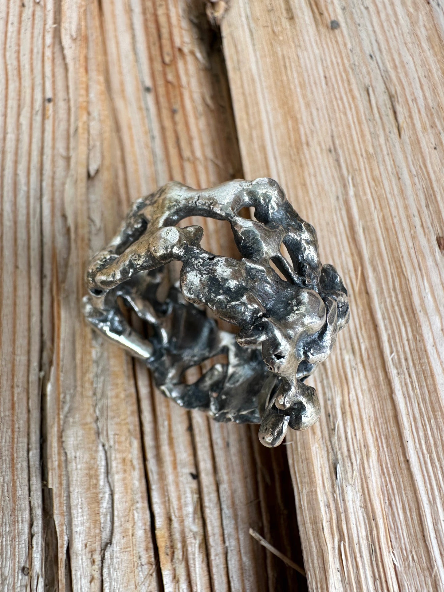 Forged Steadfast Ring: Sterling Silver - size 12